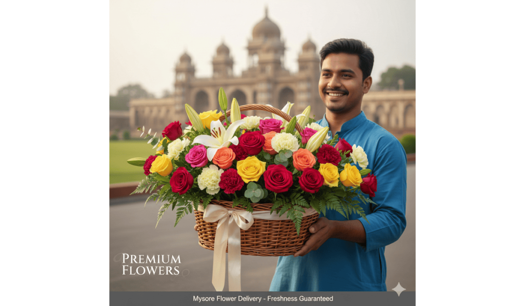 Beautiful flower bouquet delivery in Mysore, India