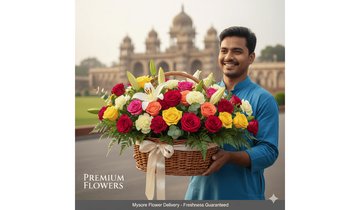 Beautiful flower bouquet delivery in Mysore, India
